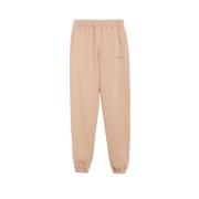 Joggingbroek van zachte katoenen fleece Max Mara , Beige , Dames