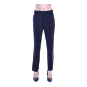 Blauwe Broek met Rits en Knopen Max Mara , Blue , Dames