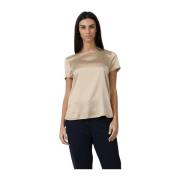 Zijden T-Shirt Set Cortona Max Mara , Yellow , Dames