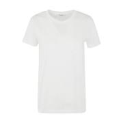 Elegante Geborduurde T-Shirt Max Mara , White , Dames