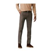 Flanellen Ruit Chino Meyer , Brown , Heren