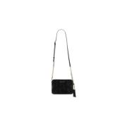 Ginny Medium Geweven Lederen Crossbody Tas Michael Kors , Black , Dame...