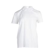 Witte Katoenen Gerimpelde Top Miu Miu , White , Dames