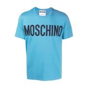 Blauwe T-shirts en Polos voor Heren Moschino , Blue , Heren