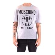 Comfortabel en stijlvol katoenen T-shirt voor heren Moschino , Gray , ...