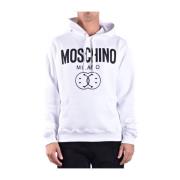 Witte Aw22 Stijlvolle Hoodie Moschino , White , Heren