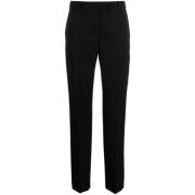 Zwarte Getailleerde Wollen Broek Moschino , Black , Dames