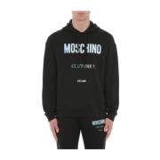 Luxe Zwarte Hoodie voor Heren Moschino , Black , Heren