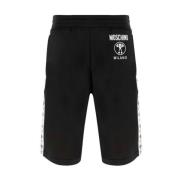 Shorts met Double Question Mark Logo Moschino , Black , Heren