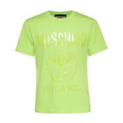 Slim Fit Ronde Hals T-Shirt Moschino , Green , Heren