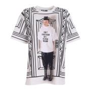 Gedrukt T-shirt voor modebewuste vrouwen Moschino , White , Dames