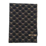 Fantasy Logo Sjaals voor de Winter Moschino , Black , Dames