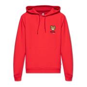 Hoodie met logo Moschino , Red , Heren