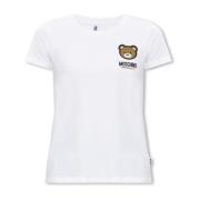 T-shirt with logo Moschino , White , Dames