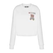 Witte Sweaters van Organisch Katoen voor Dames Moschino , White , Dame...