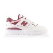 Witte Sneakers met Rode en Roze Details New Balance , White , Dames