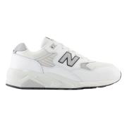 580 Wit met Zeetzout en Zilver Metallic New Balance , White , Heren