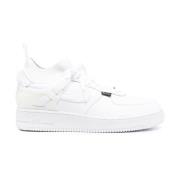 Witte Leren Lage Top Sneakers Nike , White , Dames