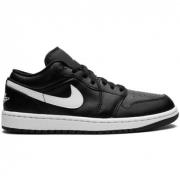 Air Jordan 1 Low Mixte Zwarte Sneakers Nike , Black , Heren