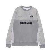 Air Brushed-Back Crewneck Sweatshirt Nike , Gray , Heren