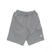 Club FT Cargo Shorts - Grijs Heather/Zilver/Wit Nike , Gray , Heren