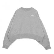 Korte Crew Neck Sweatshirt - Trendy Streetwear Nike , Gray , Dames