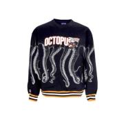 Sweatshirt Octopus , Black , Heren