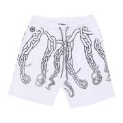 Casual Shorts Octopus , White , Heren