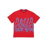 T-shirts Octopus , Red , Heren