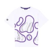 Klassiek Wit Katoenen T-Shirt Octopus , White , Heren