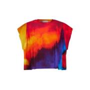 Luxe Multikleurig T-shirt met Korte Mouwen Paco Rabanne , Multicolor ,...