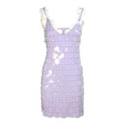 Gedurfde Kleur Statement Mini Jurk Paco Rabanne , Purple , Dames