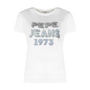 T-shirt Bibiana Pepe Jeans , White , Dames