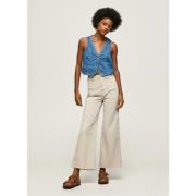 Wide Trousers Pepe Jeans , Beige , Dames