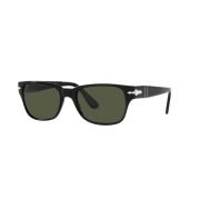 Zwarte/Groene Zonnebril Persol , Black , Heren