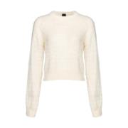 Ronde hals gekweek Pinko , White , Dames