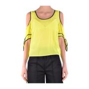 Elekthehzb zijde top Pinko , Yellow , Dames