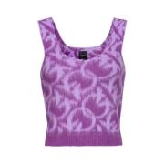 Love Birds Mouwloze Top in Alpaca Mix - S Pinko , Purple , Dames