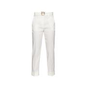 Witte Plaza Broek Pinko , White , Dames