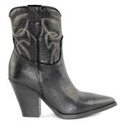 Zwarte Texaanse Leren Laarzen Zoe , Black , Dames