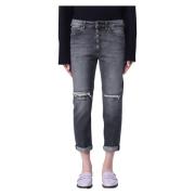 Koons Cropped Jeans voor vrouwen Dondup , Black , Dames