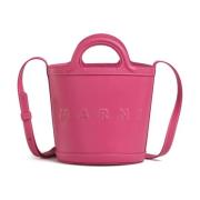 Fuchsia Bucket Tas - Stijlvolle Luxe Marni , Pink , Dames