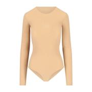 Beige Top met MM6 Maison Margiela Stijl MM6 Maison Margiela , Beige , ...