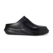 Zwarte lederen mono -slippers 1017 Alyx 9SM , Black , Heren