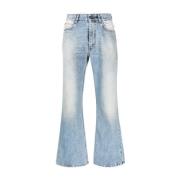 Mid-Rise Flared Jeans in Denim ERL , Blue , Heren