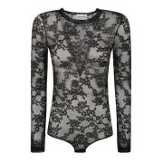 Zwarte Top met Lichaamsdetail P.a.r.o.s.h. , Black , Dames