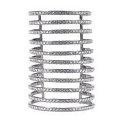 Zilveren Kristallen Armband Amina Muaddi , Gray , Dames