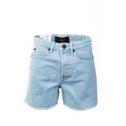 Stijlvolle Denim Shorts voor Vrouwen 3X1 , Blue , Dames