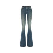 Wide Jeans Alessandra Rich , Blue , Dames
