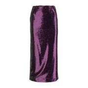 Glamoureuze Paarse Pailletten Maxi Rok Philosophy di Lorenzo Serafini ...